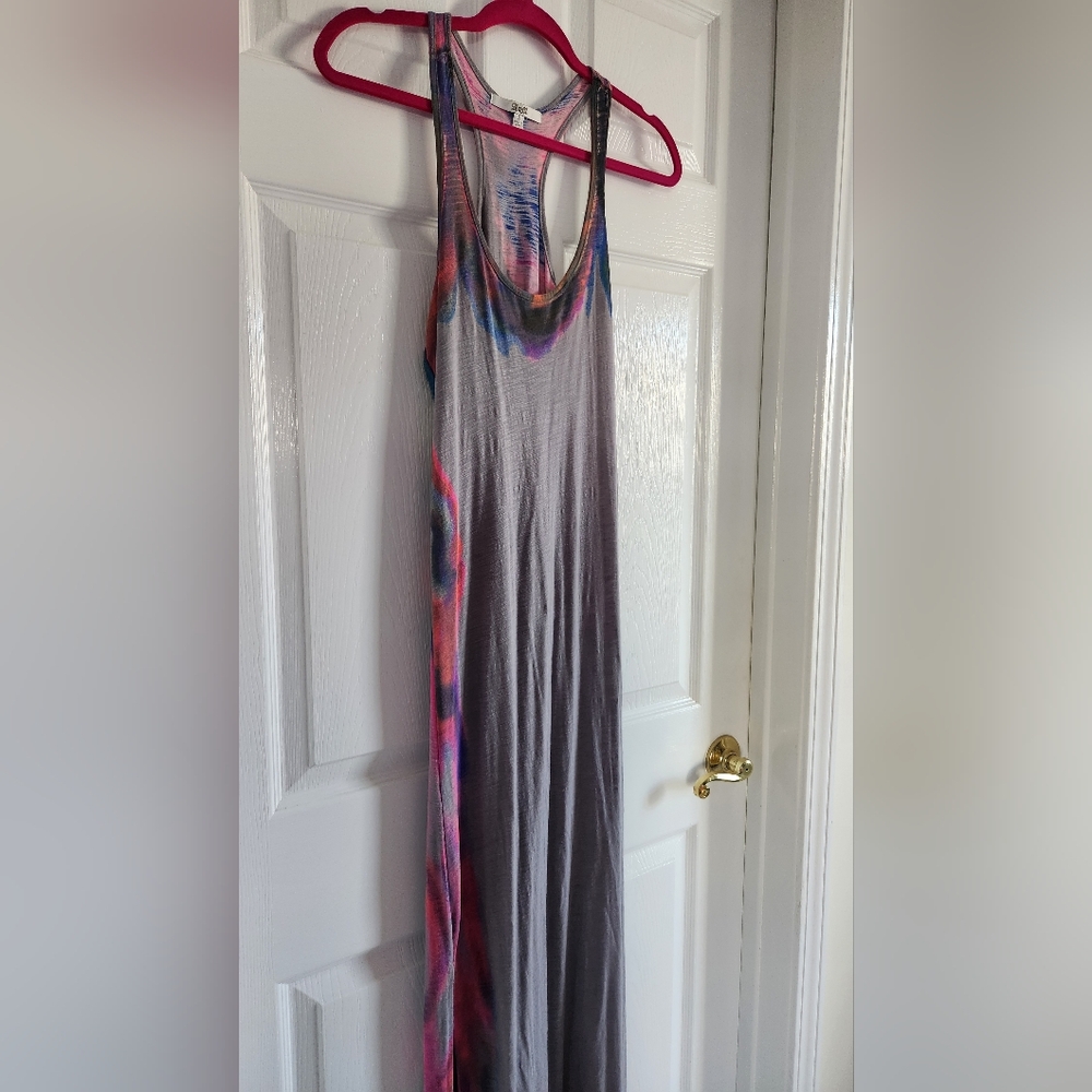 Maxi Tank Dress with Multicolor Tie Dye - Picture 2 of 10